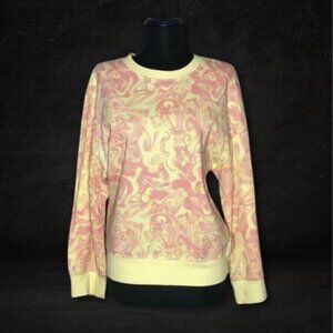 BP Nordstrom Tie Dye Sweatshirt Pullover Pink and Yellow XS
